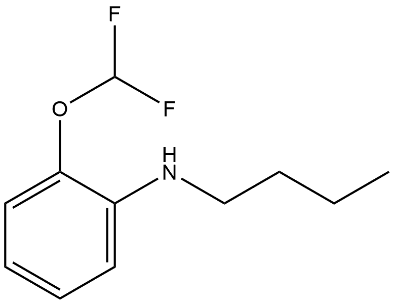 N-Butyl-2-(difluoromethoxy)benzenamine 结构式