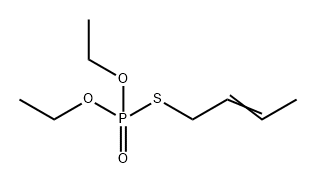 Phosphorothioic acid, S-2-buten-1-yl O,O-diethyl ester Structure