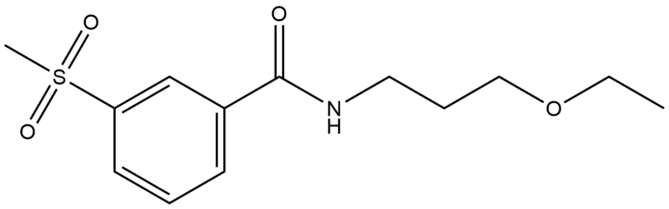 N-(3-Ethoxypropyl)-3-(methylsulfonyl)benzamide Structure