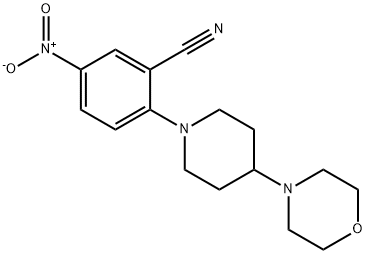 Benzonitrile, 2-[4-(4-morpholinyl)-1-piperidinyl]-5-nitro- 结构式