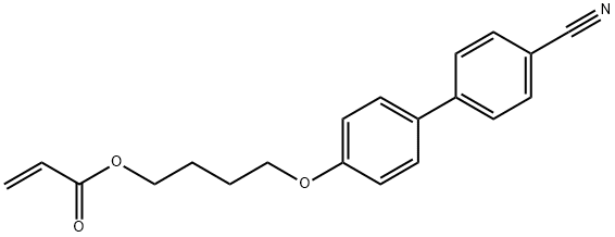 2-Propenoic acid, 4-[(4'-cyano[1,1'-biphenyl]-4-yl)oxy]butyl ester 化学構造式