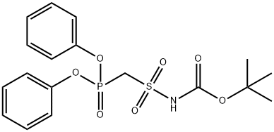 Carbamic acid, N-[[(diphenoxyphosphinyl)methyl]sulfonyl]-, 1,1-dimethylethyl ester 化学構造式