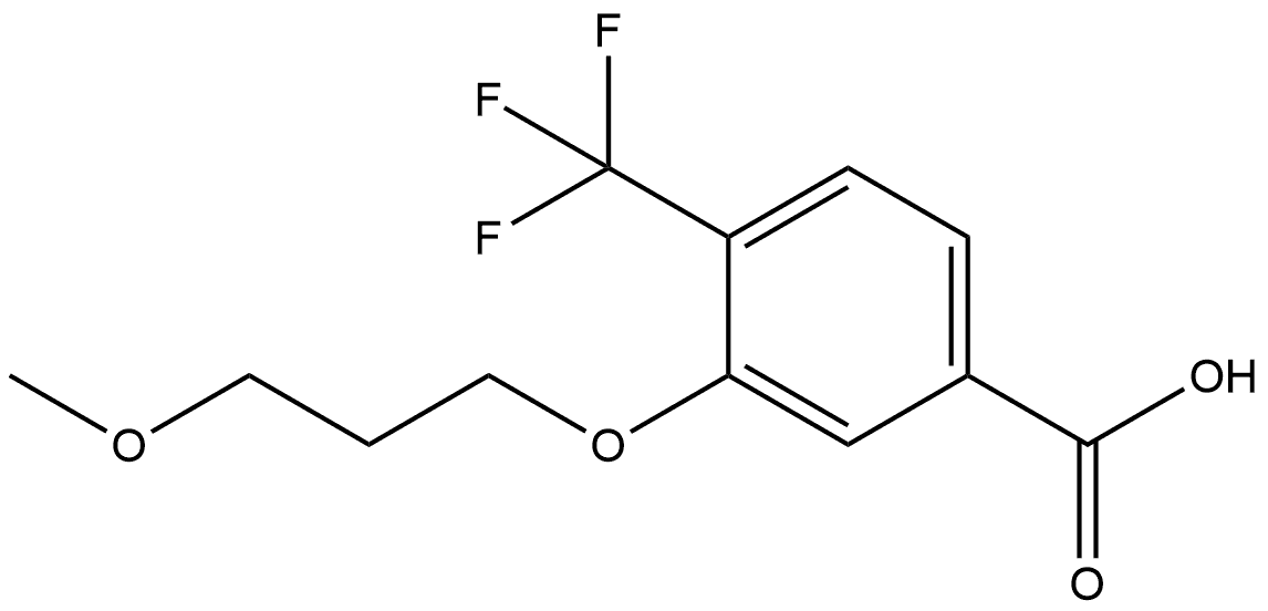 3-(3-Methoxypropoxy)-4-(trifluoromethyl)benzoic acid,1044032-17-8,结构式