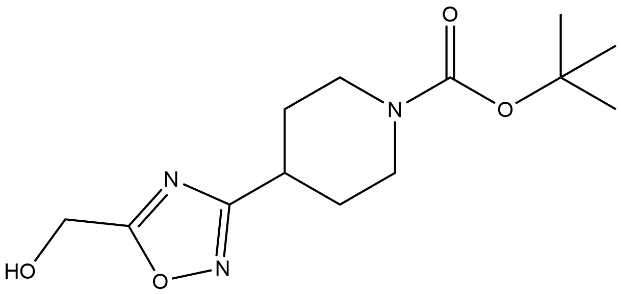 3-(1-Boc-4-piperidyl)-1,2,4-oxadiazol-5-yl]methanol Structure