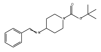 1-Piperidinecarboxylic acid, 4-[(phenylmethylene)amino]-, 1,1-dimethylethyl ester Structure