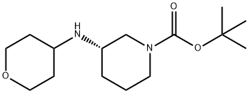 1,1-Dimethylethyl (3S)-3-[(tetrahydro-2H-pyran-4-yl)amino]-1-piperidinecarboxylate Structure