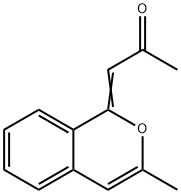 2-Propanone, 1-(3-methyl-1H-2-benzopyran-1-ylidene)- Struktur