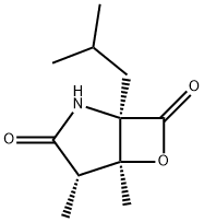 (1R,4S,5S)-1-异丁基-4,5-二甲基-6-氧杂-2-氮杂双环[3.2.0]庚烷-3,7-二酮, 1045008-85-2, 结构式