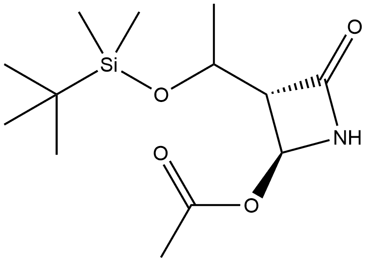 2-Azetidinone, 4-(acetyloxy)-3-[1-[[(1,1-dimethylethyl)dimethylsilyl]oxy]ethyl]-, [3S-[3α(S*),4β]]- (9CI)|法罗培南杂质48