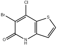 6-溴-7-氯噻[3,2-B]吡啶-5(4H)-酮, 104538-19-4, 结构式