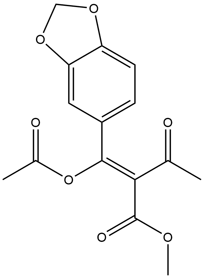 Butanoic acid, 2-[(acetyloxy)-1,3-benzodioxol-5-ylmethylene]-3-oxo-, methyl ester, (Z)- (9CI)