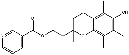 2-(6-Hydroxy-2,5,7,8-tetramethylchroman-2-yl)ethyl nicotinate 结构式