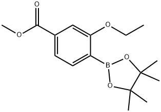 Benzoic acid, 3-ethoxy-4-(4,4,5,5-tetramethyl-1,3,2-dioxaborolan-2-yl)-, methyl ester Struktur