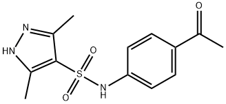 N-(4-acetylphenyl)-3,5-dimethyl-1H-pyrazole-4-sulfonamide Structure