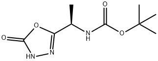 Carbamic acid, N-[(1R)-1-(4,5-dihydro-5-oxo-1,3,4-oxadiazol-2-yl)ethyl]-, 1,1-dimethylethyl ester Struktur