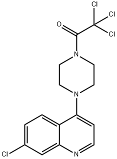 2,2,2-Trichloro-1-(4-(7-chloroquinolin-4-yl)piperazin-1-yl)ethanone Struktur