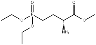 Butanoic acid, 2-amino-4-(diethoxyphosphinyl)-, methyl ester, (R)- (9CI) 化学構造式