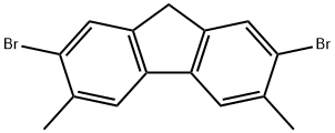 2,7-二溴-3,6-二甲基-9H-芴,1047991-77-4,结构式