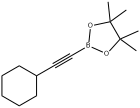 2-(环己基乙炔基)-4,4,5,5-四甲基-1,3,2-二氧硼烷,1048111-37-0,结构式