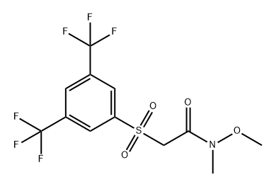 Acetamide, 2-[[3,5-bis(trifluoromethyl)phenyl]sulfonyl]-N-methoxy-N-methyl- Structure