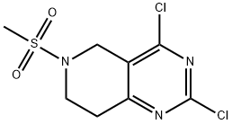 Pyrido[4,3-d]pyrimidine, 2,4-dichloro-5,6,7,8-tetrahydro-6-(methylsulfonyl)- 结构式