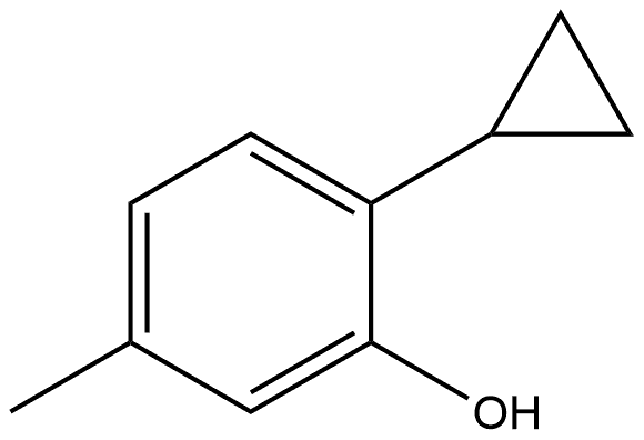 2-环丙基-5-甲基苯酚, 104902-14-9, 结构式