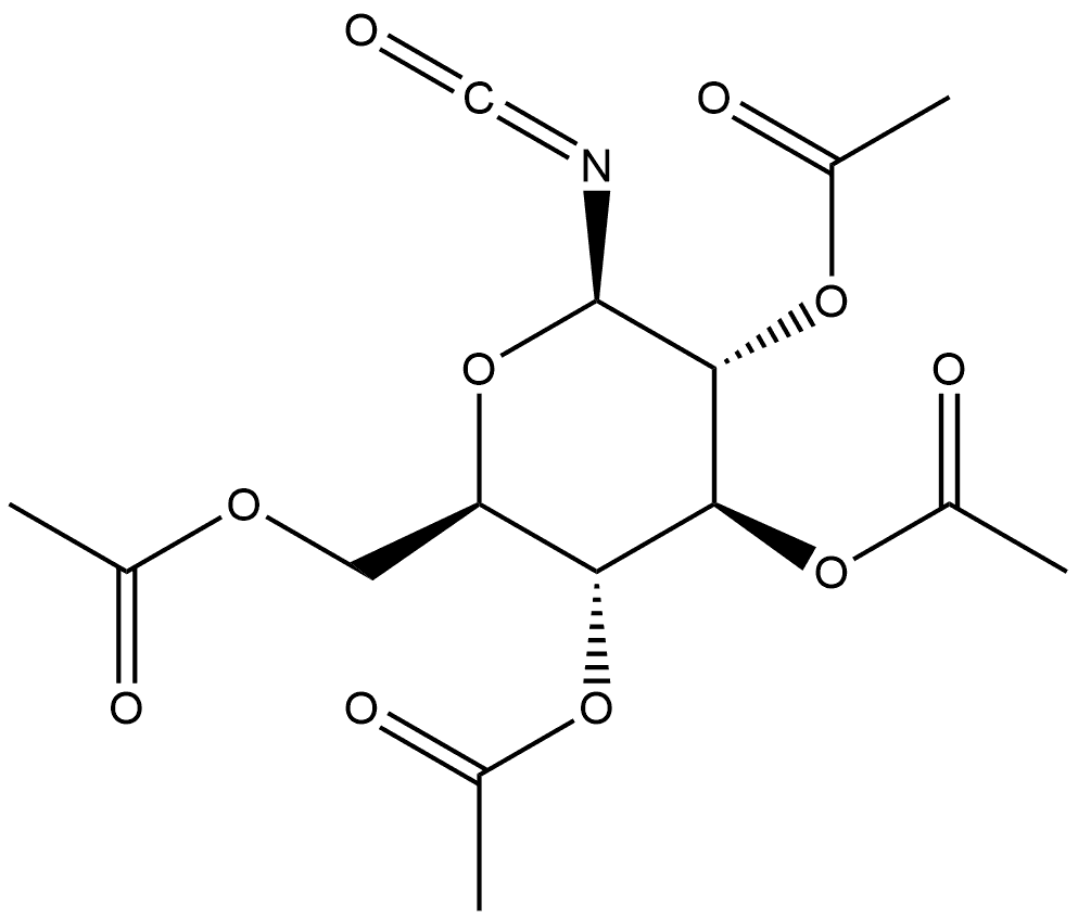 β-D-Glucopyranosyl isocyanate, 2,3,4,6-tetraacetate Structure