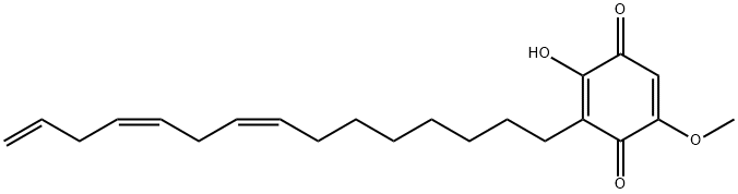 2-hydroxy-5-methoxy-3-[(8'Z,11'Z)-8',11',14'-pentadecatriene]-p-benzoquinone 结构式