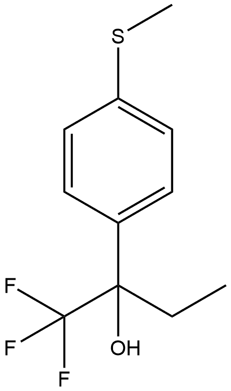 α-Ethyl-4-(methylthio)-α-(trifluoromethyl)benzenemethanol Structure