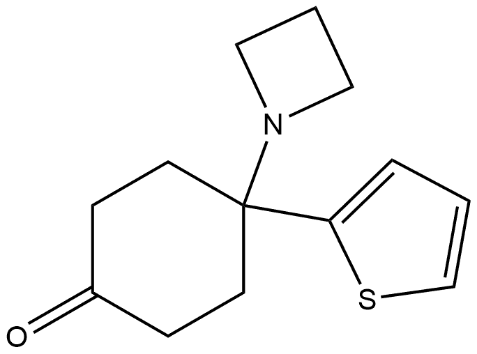 4-(azetidin-1-yl)-4-(thiophen-2-yl)cyclohexan-1-one|