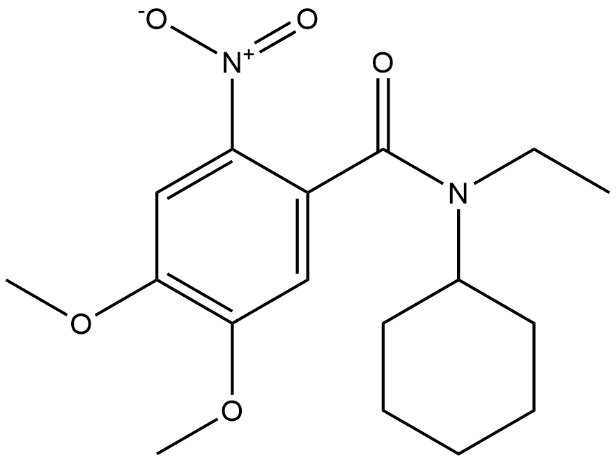 N-cyclohexyl-N-ethyl-4,5-dimethoxy-2-nitrobenzamide Structure