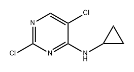 4-Pyrimidinamine, 2,5-dichloro-N-cyclopropyl- 结构式