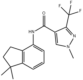 105113-52-8 1H-Pyrazole-4-carboxamide, N-(2,3-dihydro-1,1-dimethyl-1H-inden-4-yl)-1-methyl-3-(trifluoromethyl)-