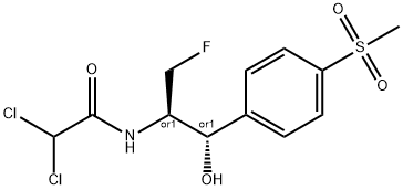 Acetamide, 2,2-dichloro-N-[(1R,2S)-1-(fluoromethyl)-2-hydroxy-2-[4-(methylsulfonyl)phenyl]ethyl]-, rel- Structure