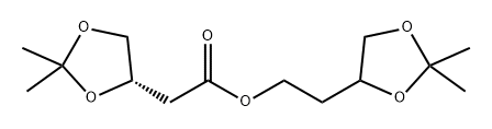 1,3-Dioxolane-4-acetic acid, 2,2-dimethyl-, 2-(2,2-dimethyl-1,3-dioxolan-4-yl)ethyl ester, [S-(R*,R*)]- (9CI) Structure