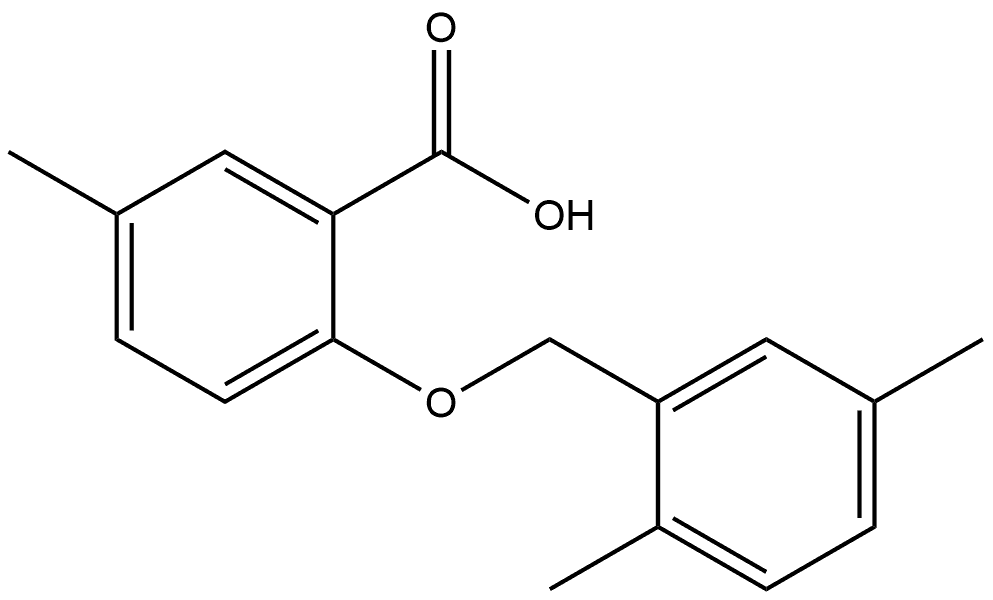 2-[(2,5-Dimethylphenyl)methoxy]-5-methylbenzoic acid Struktur