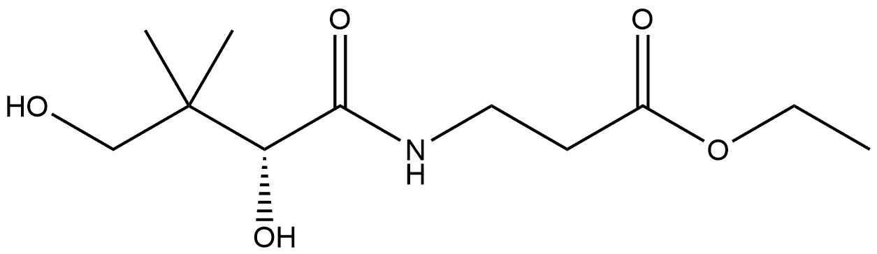 β-Alanine, N-[(2R)-2,4-dihydroxy-3,3-dimethyl-1-oxobutyl]-, ethyl ester 化学構造式