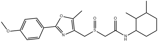 1053087-48-1 Acetamide, N-(2,3-dimethylcyclohexyl)-2-[[[2-(4-methoxyphenyl)-5-methyl-4-oxazolyl]methyl]sulfinyl]-