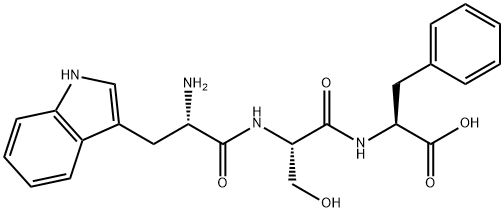 (S)-2-((S)-2-((S)-2-Amino-3-(1H-indol-3-yl)propanamido)-3-hydroxypropanamido)-3-phenylpropanoic acid Structure