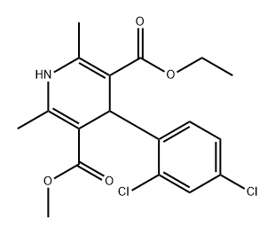 3,5-Pyridinedicarboxylic acid, 4-(2,4-dichlorophenyl)-1,4-dihydro-2,6-dimethyl-, 3-ethyl 5-methyl ester Structure
