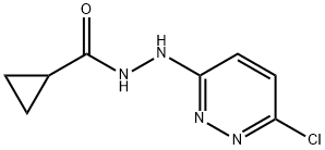 Cyclopropanecarboxylic acid, 2-(6-chloro-3-pyridazinyl)hydrazide Struktur