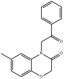 2H-1,4-Benzoxazin-3(4H)-one, 6-methyl-4-(2-oxo-2-phenylethyl)- Struktur