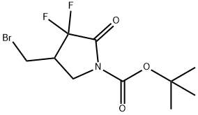 tert-butyl
4-(bromomethyl)-3,3-difluoro-2-oxopyrrolidine-1-c
arboxylate,1055306-63-2,结构式