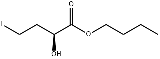 Butanoic acid, 2-hydroxy-4-iodo-, butyl ester, (2S)- Structure