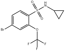 4-Bromo-N-cyclopropyl-2-(trifluoromethoxy)benzenesulfonamide Struktur