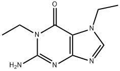 2-Amino-1,7-diethyl-1H-purin-6(7H)-one Struktur