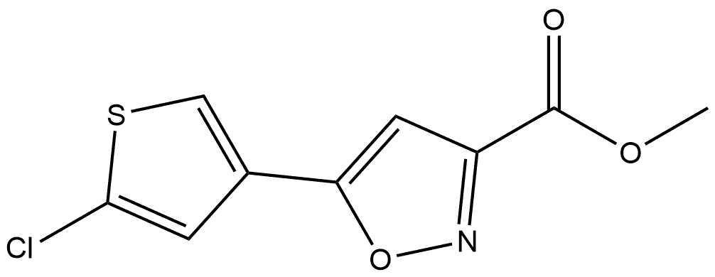 Methyl 5-(5-chloro-3-thienyl)-3-isoxazolecarboxylate 化学構造式