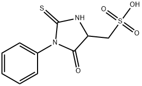 (5-oxo-1-phenyl-2-sulfanylideneimidazolidin-4-yl)methanesulfonic acid Structure