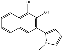 3-(1-Methyl-1H-pyrrol-2-yl)naphthalene-1,2-diol Struktur