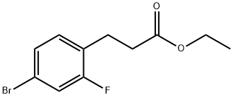 Benzenepropanoic acid, 4-bromo-2-fluoro-, ethyl ester Struktur